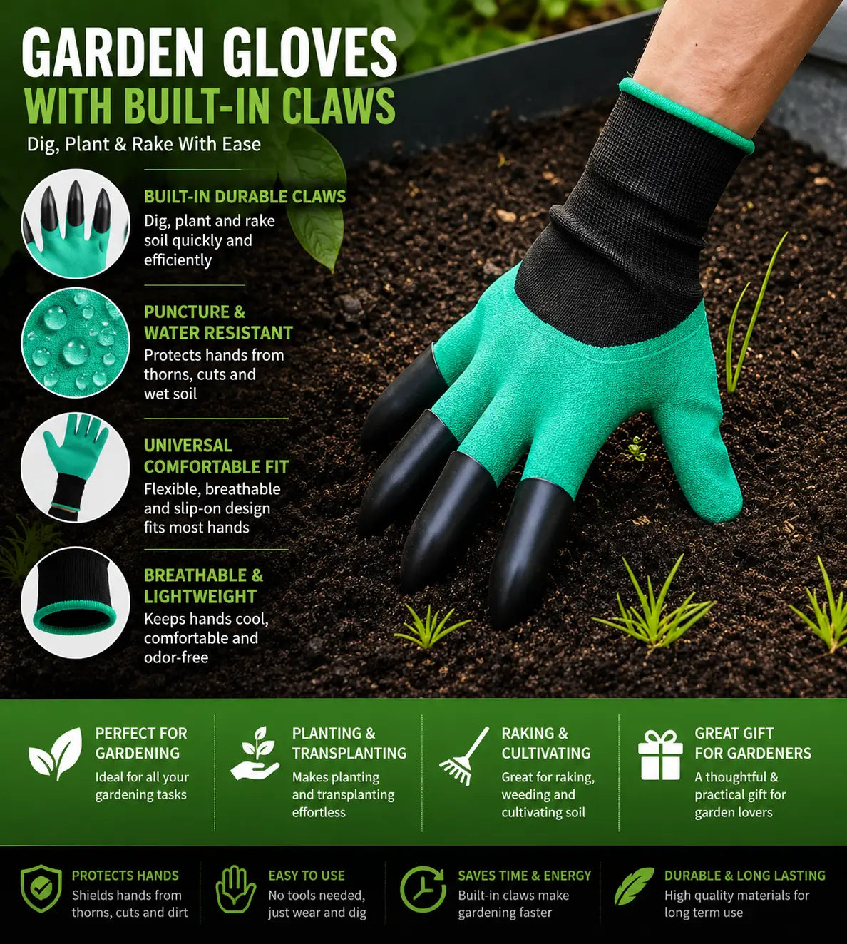 Soil Paws™ Claw Gloves